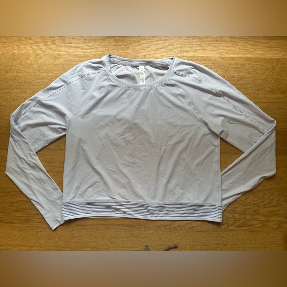 Lululemon Stripe in Stride Long Sleeve in blue | size 8
